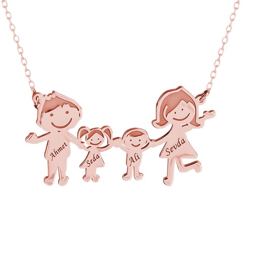 Glorria Kişiye Özel İsimli Aile Gümüş Kolye Glorria Kişiye Özel İsimli Aile Gümüş Kolye