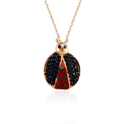 Glorria Gümüş Uğur Böceği Kolye Glorria Gümüş Uğur Böceği Kolye