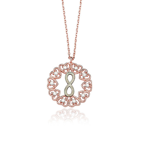 Glorria Gümüş Sonsuzluk Kalp Kolye Glorria Gümüş Sonsuzluk Kalp Kolye