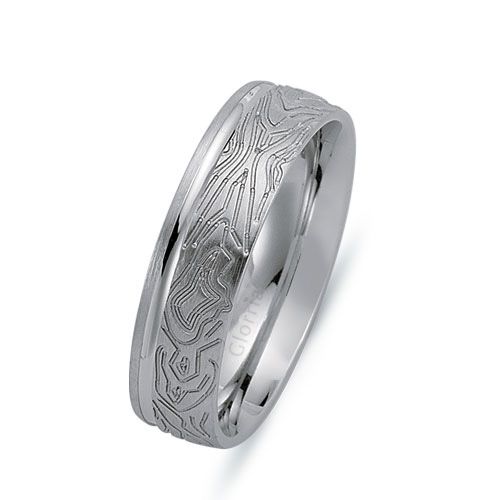Glorria Gümüş 6mm Erkek Alyans Yüzük Glorria Gümüş 6mm Erkek Alyans Yüzük