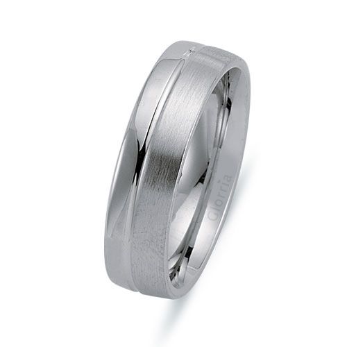 Glorria Gümüş 6mm Erkek Alyans Yüzük Glorria Gümüş 6mm Erkek Alyans Yüzük