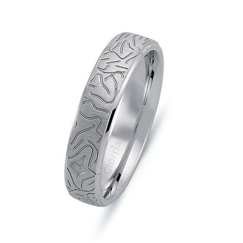 Glorria Gümüş 5mm Erkek Alyans Yüzük Glorria Gümüş 5mm Erkek Alyans Yüzük