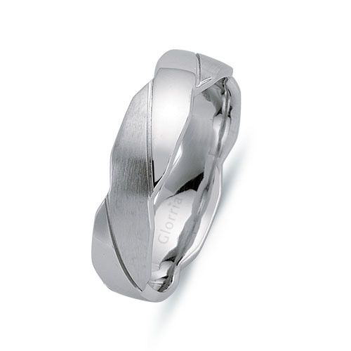 Glorria Gümüş 6mm Erkek Alyans Yüzük Glorria Gümüş 6mm Erkek Alyans Yüzük