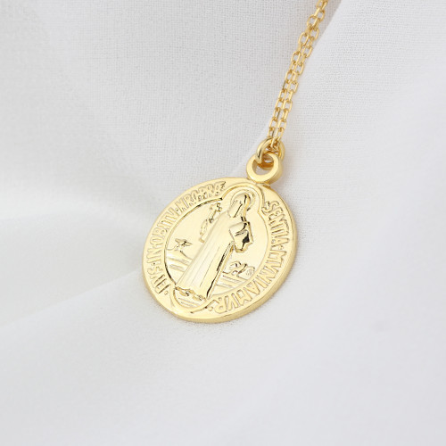Glorria Gümüş Saint Benedict Kolye