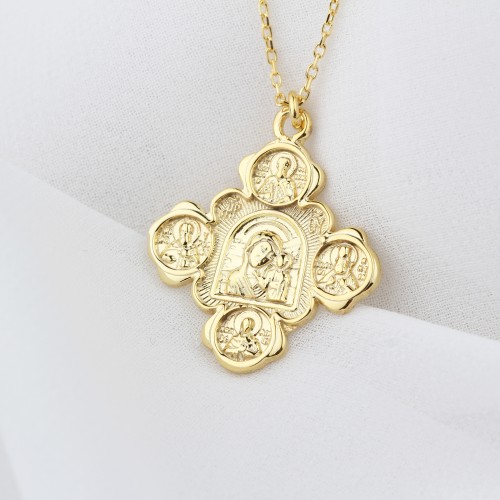 Glorria Gümüş Meryemana Kolye