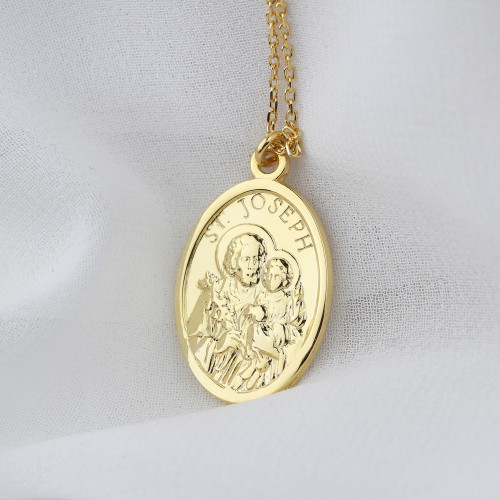 Glorria Gümüş Aziz Antuan Kolye