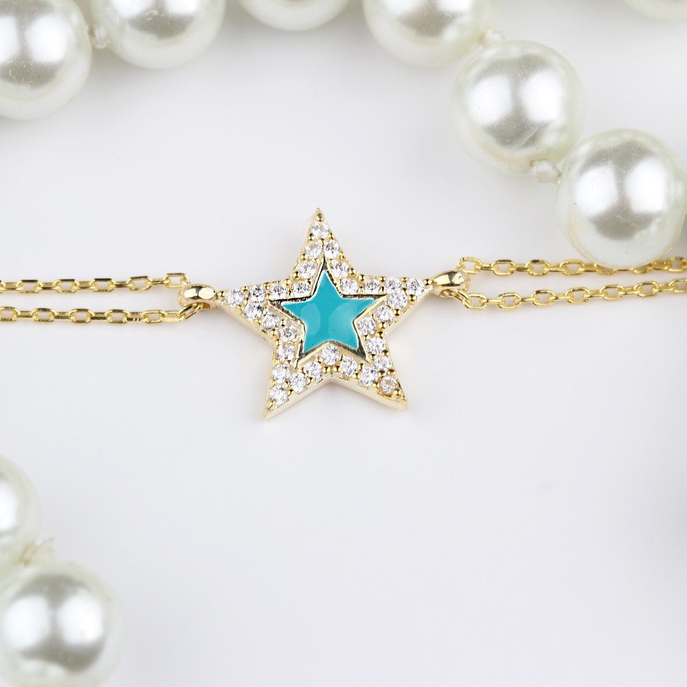 Glorria Silver Pave Star Bracalet Glorria Silver Pave Star Bracalet