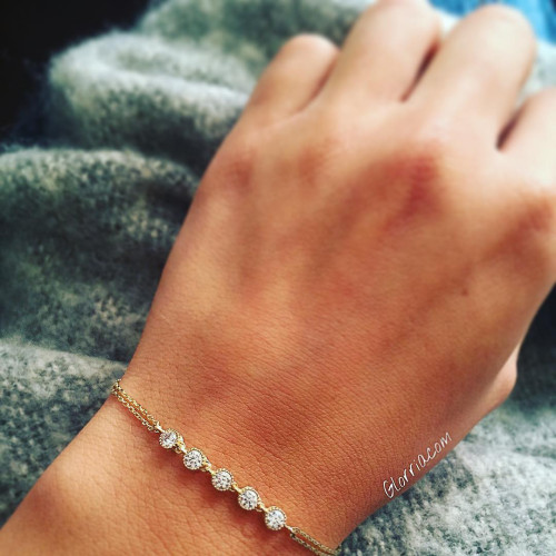 Glorria Altın 5 Taş Su Yolu Bileklik Glorria Altın 5 Taş Su Yolu Bileklik