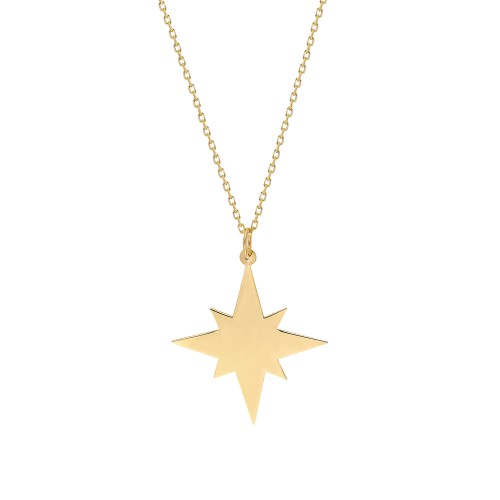 Glorria Altın Kutup Yıldızı Kolye