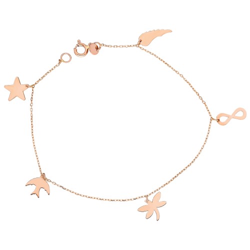 Glorria Rose Altın Şans Bileklik Glorria Rose Altın Şans Bileklik