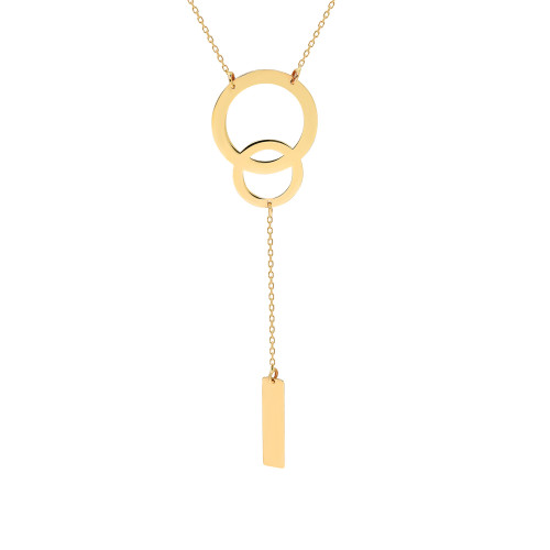 Glorria Altın Çift Halka Kolye Glorria Altın Çift Halka Kolye