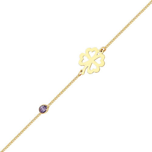 Glorria Altın Yonca Gurmet Bileklik