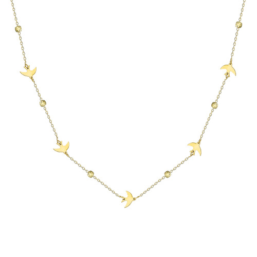 Glorria Altın Dorika Anka Kuşu Kolye