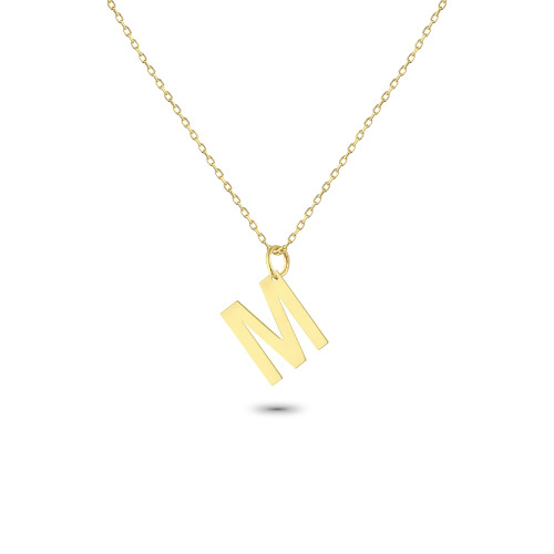 Glorria Altın M Harfi Kolye Glorria Altın M Harfi Kolye