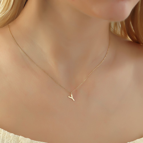 Glorria Altın Y Harfi Kolye Glorria Altın Y Harfi Kolye