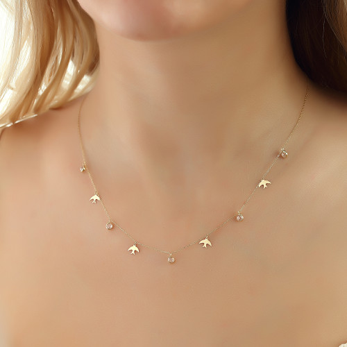 Glorria Altın Anka Kuşu Şans Kolye Glorria Altın Anka Kuşu Şans Kolye