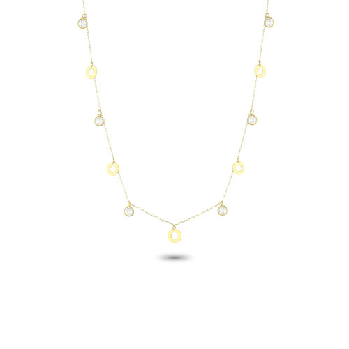 Glorria Altın Halka Şans Kolye