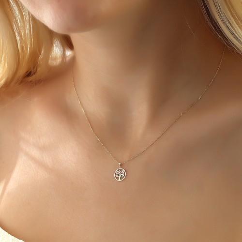 Glorria Altın Hayat Ağacı Kolye Glorria Altın Hayat Ağacı Kolye