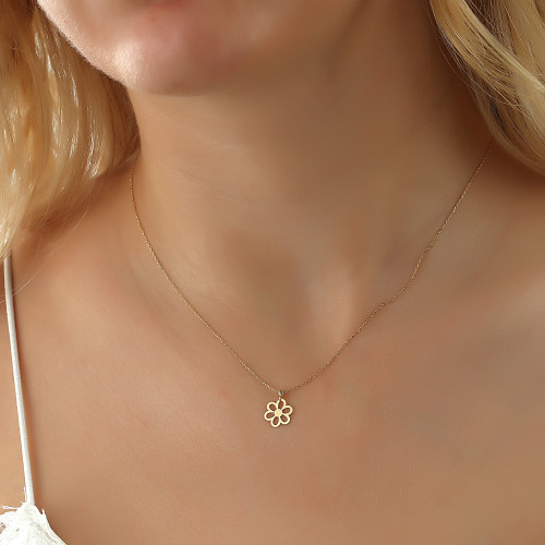 Glorria Altın Papatya Kolye