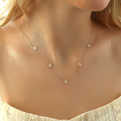 Glorria Altın Yıldız Kolye