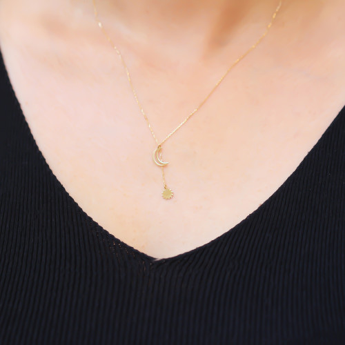 Glorria Altın Mihrimah Kolye