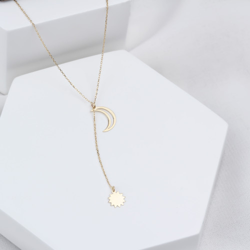 Glorria Altın Mihrimah Kolye