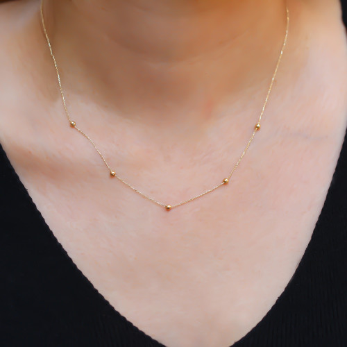 Glorria Altın Toplu Kolye