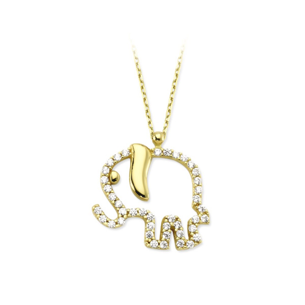 Glorria Altın Fil Kolye Glorria Altın Fil Kolye